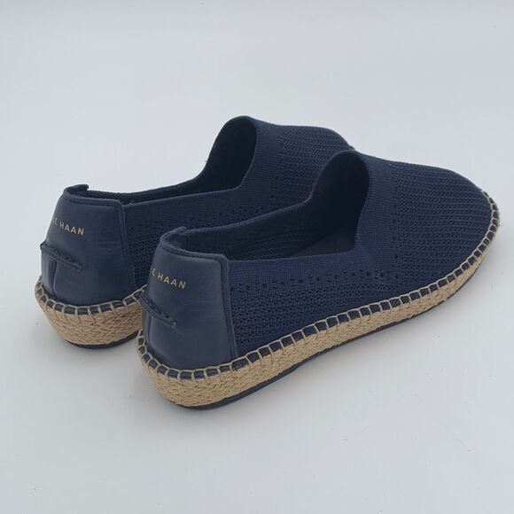 Cole Haan Navy Espadrille Slip-On Shoes size 8.5 nautical - Picture 8 of 11